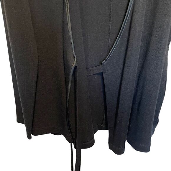 Jones NY Signature Black Wrap Dressy Tie Ribbon Trim Long Sleeve Sweater SIZE S - Picture 8 of 8